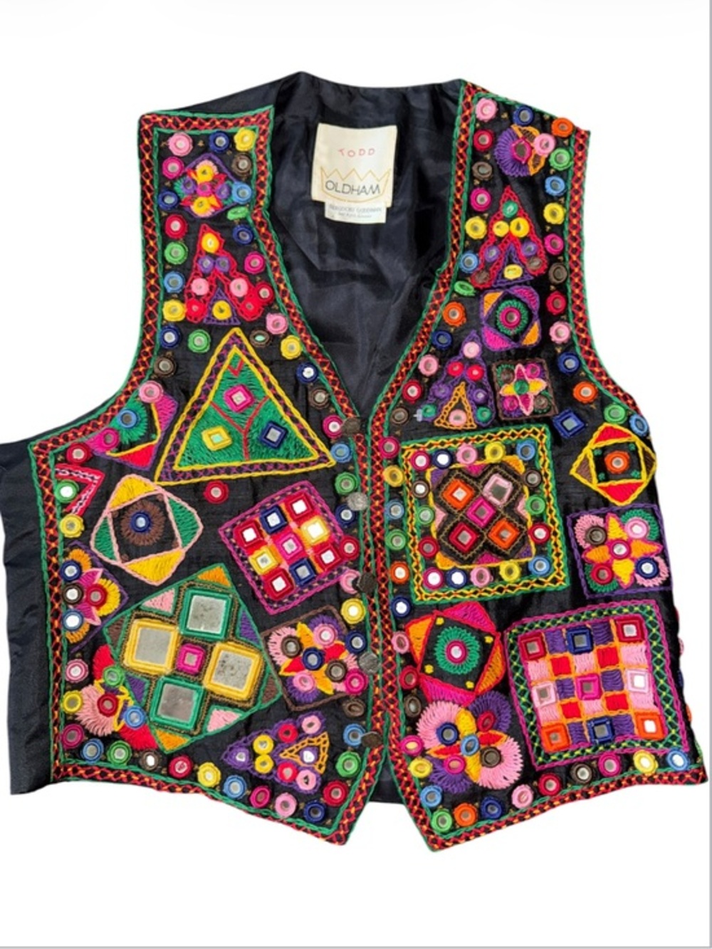 Vintage Todd Oldham Bergdorf Goodman
Rare Mirror Embroidery Vest